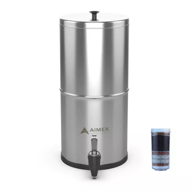 Aimex Stainless Steel Water Purifier System , Fluoride Filter & Charcoal Block