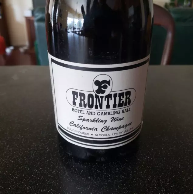 Rare Vintage Frontier Hotel & Gambling Hall Champagne Bottle High Roller Casino