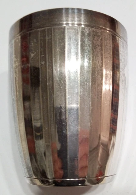 RARE GOBELET TIMBALE metal argenté poinçon Gallia Christofle gravé