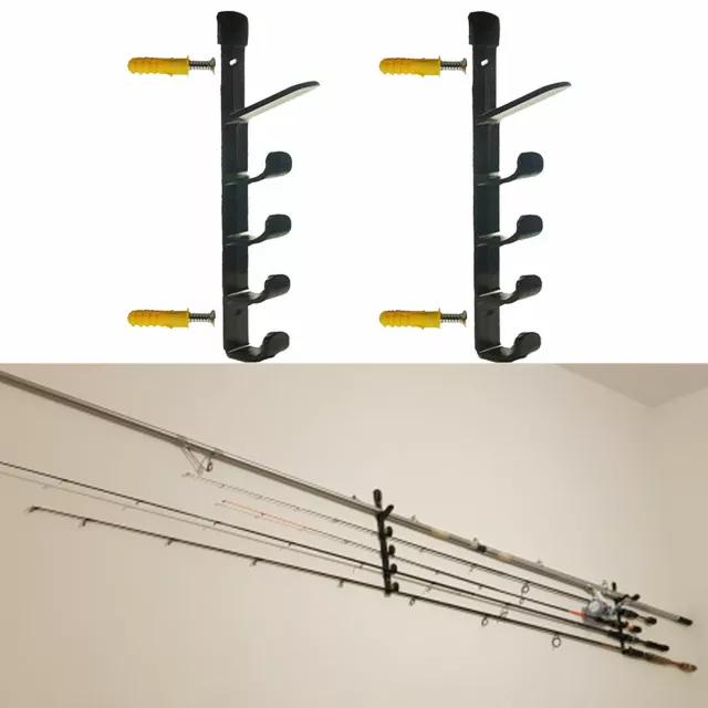 8 Inshore Fishing Rod Rack Pole Reel Holder Garage Ceiling Mount