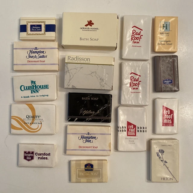 Vintage Lot 17 Hotel Motel Travel Mini Sized Soap Bath Body Bars