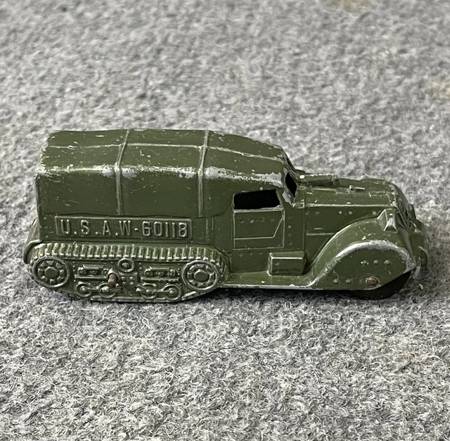 VINTAGE USA CHICAGO Tootsie Toy Die Cast Army Green W60118 Truck 12.