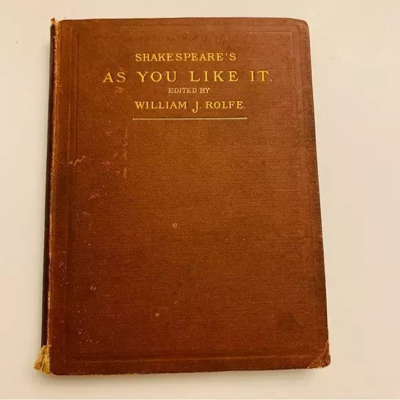 Shakespeare's as you Like it by Rolfe, William J. Red bound Vntg NY 1892