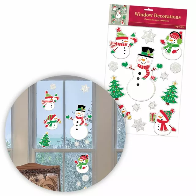 Navidad Nieve Invierno Fiesta 3D Vinilo Ventana Espejo Cristal Pegatinas Decorar 2