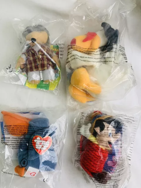 McDonalds Happy Meal Spielzeug neu versiegelt sitzende Enten Beanie Babys Gebärmutter usw.