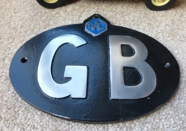 VW Bay Samba Car Classic Vintage RAC Black GB Great Britain Touring Badge/Sign
