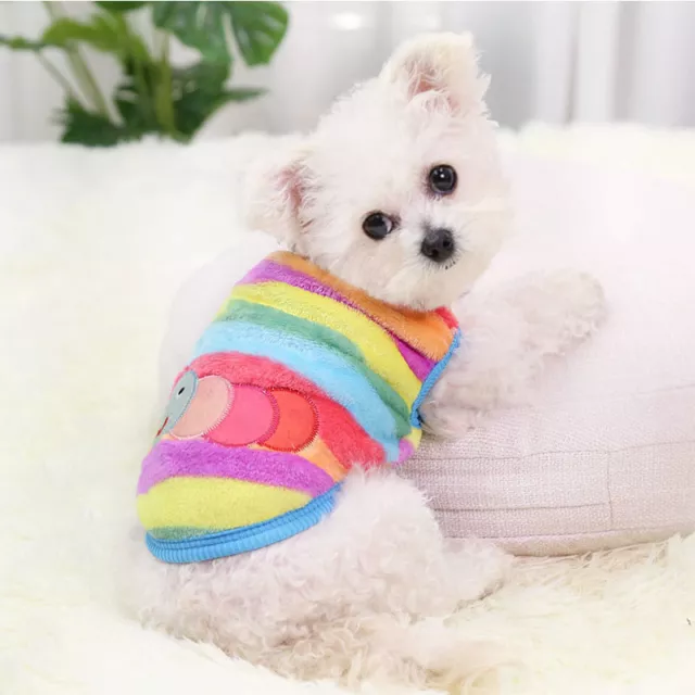 Small Dog Clothes Pet Chihuahua Winter Warm Sweater Vest Cartoon Puppy Cat Coat