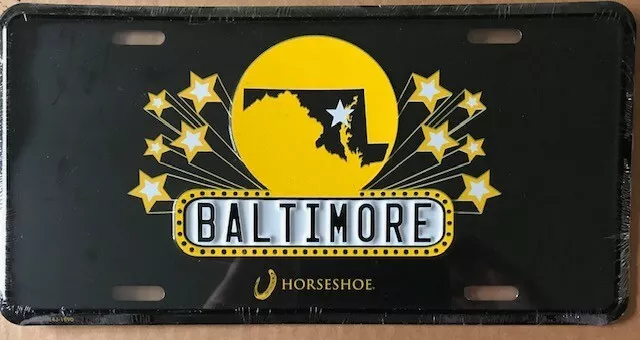Baltimore Horseshoe Casino Embossed Metal Sign-12X6 Inches New
