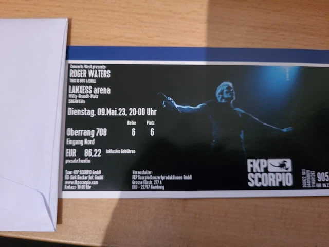 Roger Waters Konzertkarte Köln Lanxess Arena, 09.05.2023
