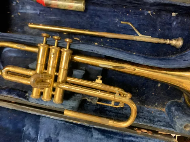 Vintage prototype brasss trumpet in it’s original box will need some attention