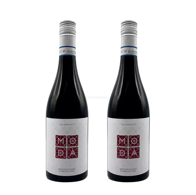 Talamonti Moda - 2er Set Rotwein 0,75L (13% Vol) - Montepulciano DAbruzzo DOC -