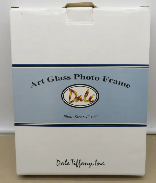 Dale Tiffany Stained Glass MOSAIC Picture Frame  4 x 6 Picture