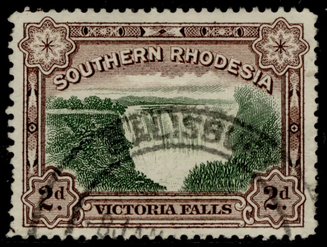 SOUTHERN RHODESIA GV SG29, 2d green & chocolate, FINE USED.