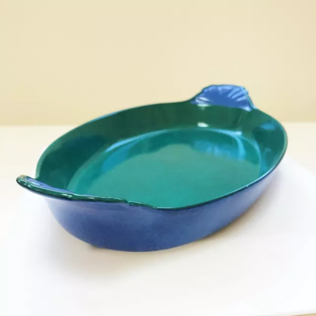 NEW Laure Japy Paris Oblong Serving Plate Green & Blue 16.5" x 6.75" x 1.75" NEW Laure Japy Paris Oblong Serving Plate Green & Blue 16.5" x 6.75" x 1.75"