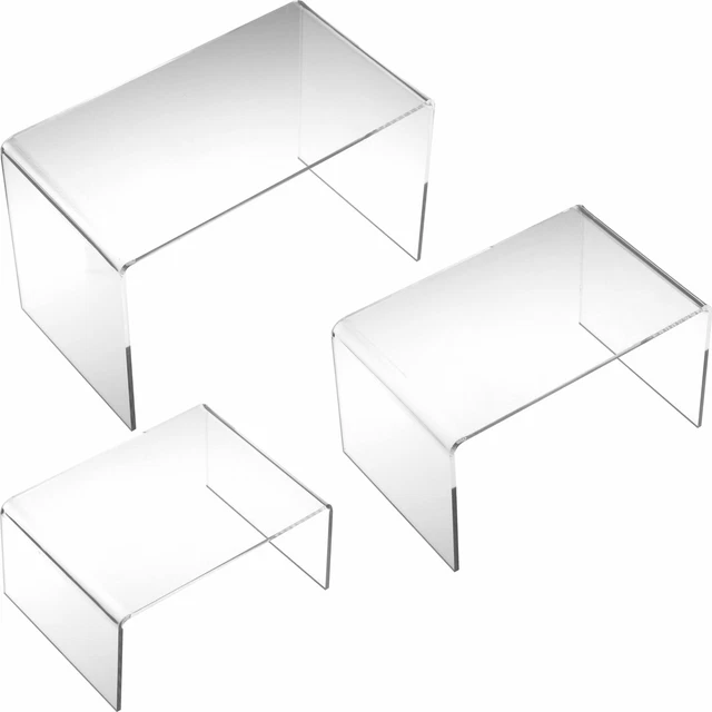 3 Piece Acrylic Riser Set (Medium Rectangle)