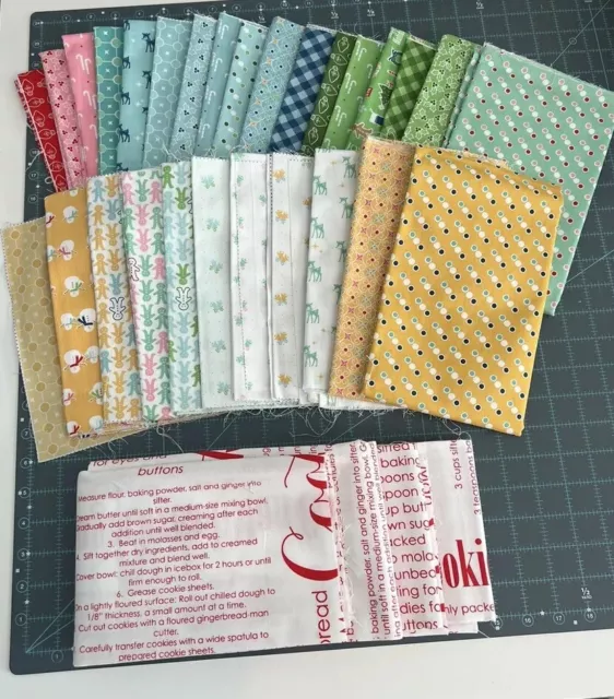 LORI HOLT COZY Christmas Fabric Scrap Bundle 50.00 PicClick