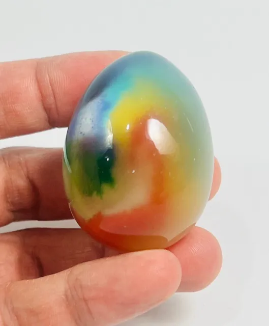 Rainbow Crystal Stone Naga Egg Talisman Magic Gem Jewelry natural reiki amulet