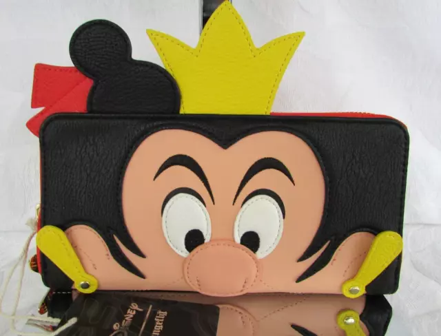 Disney Loungefly Alice in Wonderland Queen of Hearts Wallet Clutch Cosplay NWT