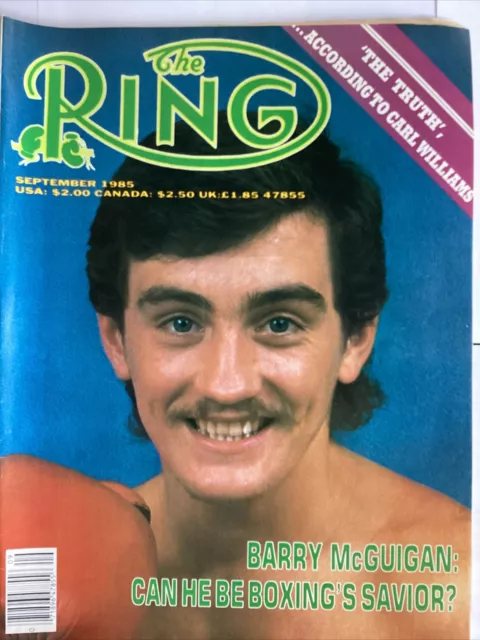 THE RING Boxing Magazine September 1985 Barry McGuigan / Carl Williams Very Rare