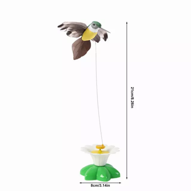 Bird Toy Electric Rotating Hummingbird Shape Interactive Toy 360° Rotatable 3