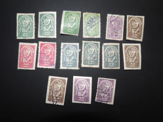 Briefmarken „15x Österreich teilw. Falz wie abgebildet (26)“