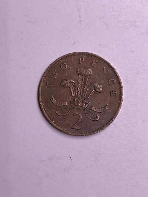 Great Britain 2 Pence 1988 - Ostrich Feathers -