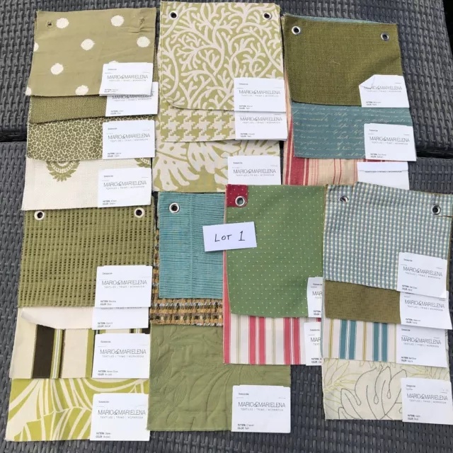 Mario & Marielena Seaside Fabric Samples Swatches Sewing Crafts Green Lot 1 of 3