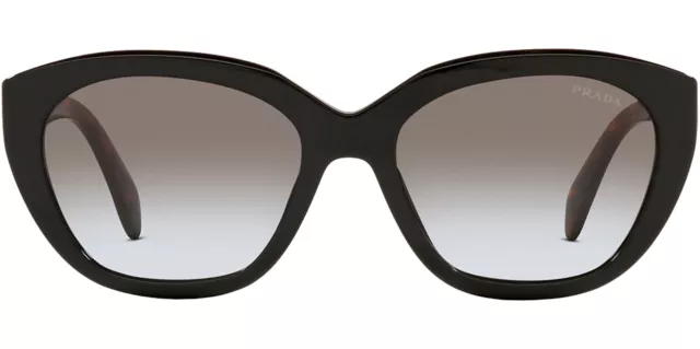 Prada Women's Black Squared Cat Eye Sunglasses PR16XS-3890A7-56 - Made In Italy 2