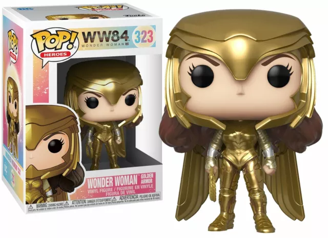 Funko Pop! WW84 #323 Wonder Woman Golden Armor Vinyl Figure - Brand New