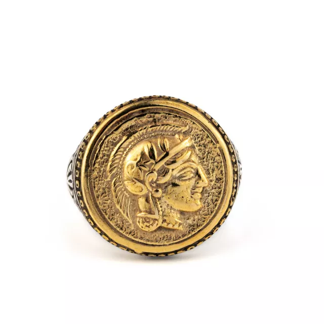 Ancient Greek Coin Goddess Athena Ring, Greek Goddess, Ancient Greek Jewelry