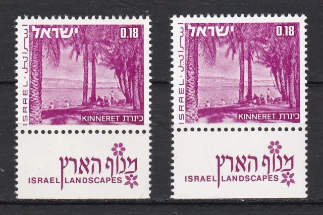 Israel 1971  Nr  527 - 2 unterschiedliche  Gummierungen - postfr., siehe Fotos.