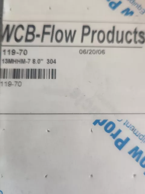 🆕️ WCB Flow Products 119-70 High Pressure Clamp 13MHHM-7 8" ||🇺🇸 SHIP 2