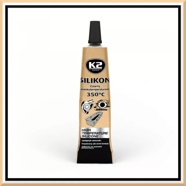 High Temperature Silicone +350°C Heat Resistant Glue Adhesive Sealant Black 42g