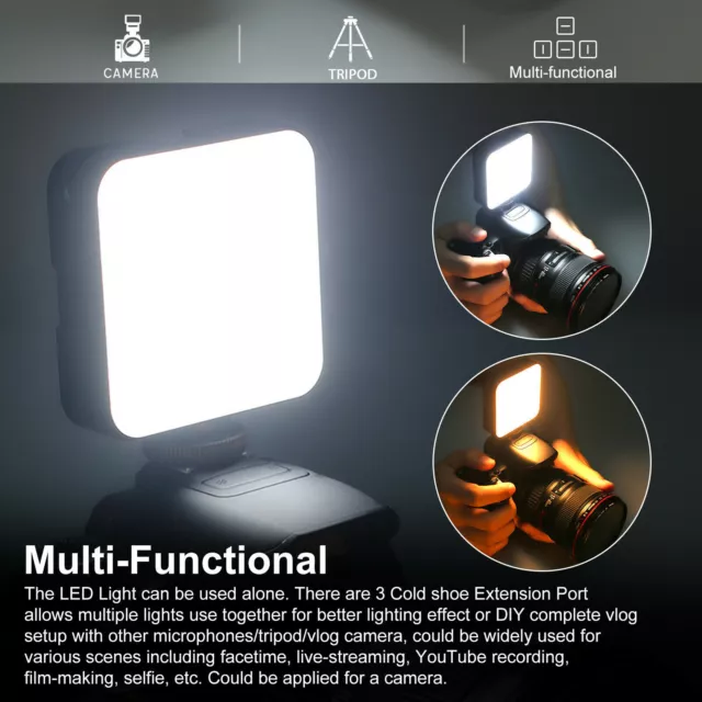 64 LED Luz de Relleno Lámpara Regulable Cámara Videoconferencia Juego de Iluminación USB para PC