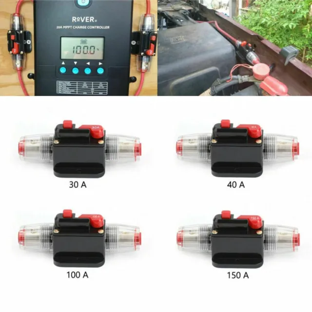 Fusibile interruttore reset pulsante rosso sostituibile per auto audio marino 30