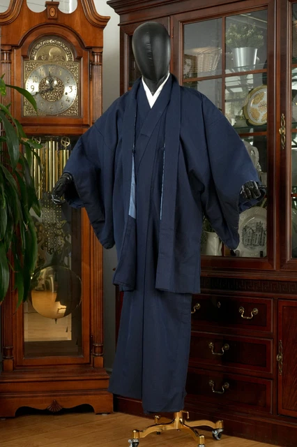 Dear Vanilla Japanese Silk Kimono/Haori Ensemble Set Men's Original Vintage Robe