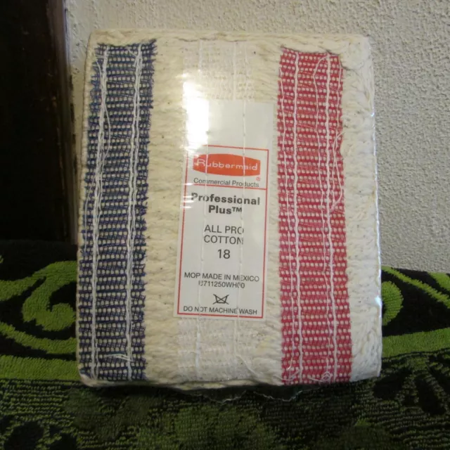 New Rubbermaid Professional Plus, All Pro Cottton # 18 Mop Head. Best Price