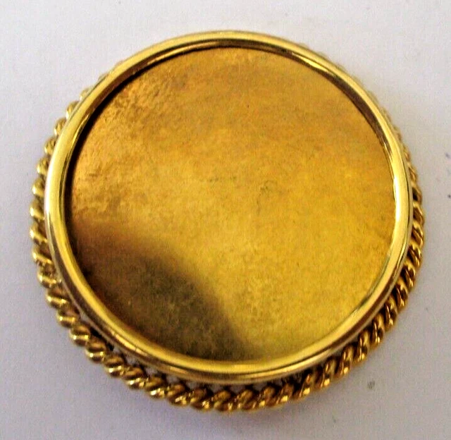 Broche Pendentif Ancienne - Porte-Photo Vintage Couleur Or - Superbe Bijou Ancien Modèle 2754