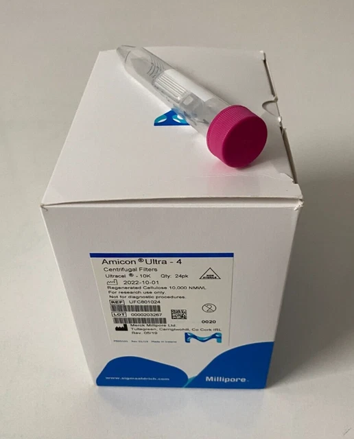 24/PACK MILLIPORE UFC801024 Amicon Ultra4 Centrifugal Filter Ultracel