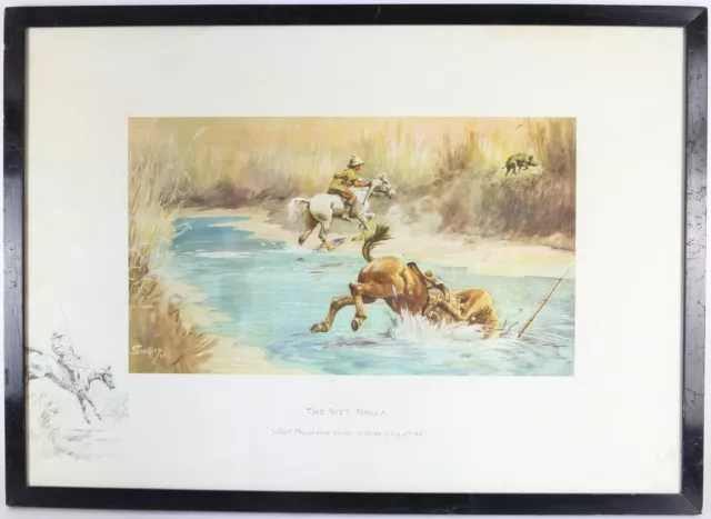 Snaffles, Charles Johnson Payne, 'The Wet Nalla', Colour Horse Print, Signed