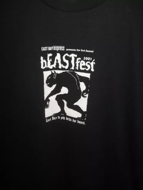 BeastFest East Bay Express Rock & Roll Punk Heavy Metal 2001 Concert T-shirt Lrg 2