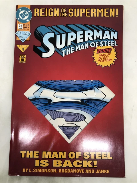 DC Comics Superman The Man of Steel  #22 June 1993