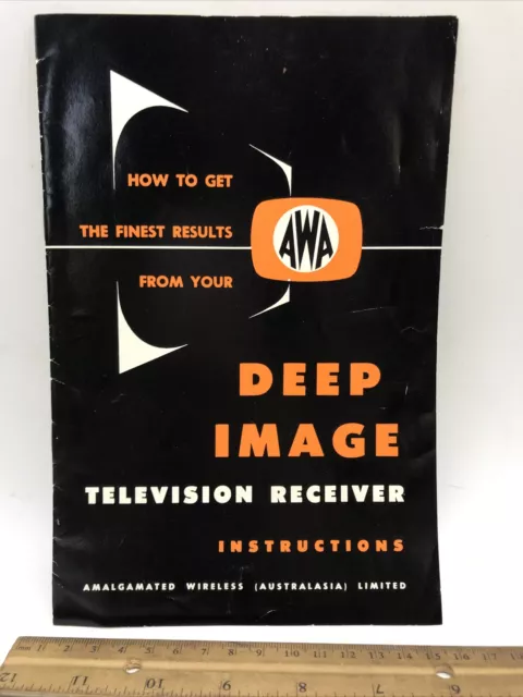 AWA deep image television receiver instruction manual amalgamated wireless...