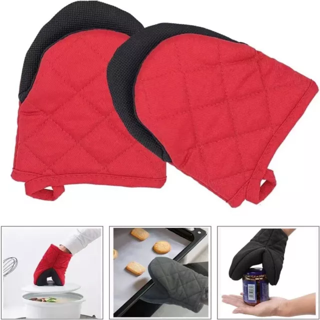 1 Pair with Non-Slip Surface Oven Gloves Mini Oven Mitts  Cooking