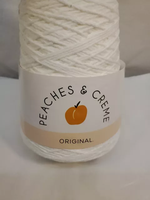 Peaches and Cream White Cotton Yarn Cone, 14 Oz Cone 