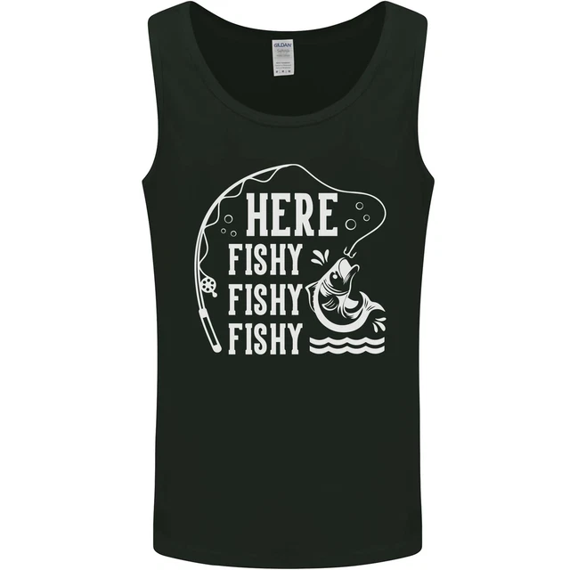 Gilet da uomo Here Fishy Fishy divertente pescatore
