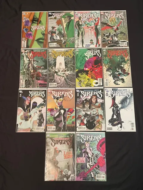 GOTHAM CITY SIRENS Lot of 14 Issues Harley Quinn Catwoman Poison Ivy DC COMICS