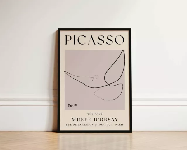 The Dove Pablo Picasso Print Animal Nature Line Art Drawing Artwork Poster Gift