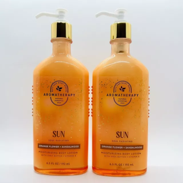 2-Pack Bath & Body Works Aromatherapy Sun Orange Flower Sandalwood Lotion Soul