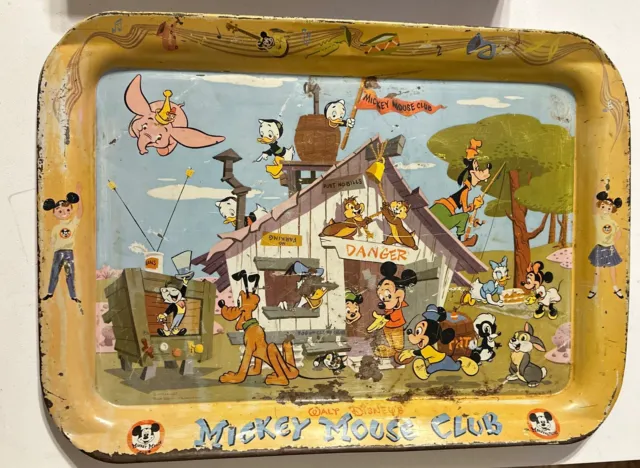Vintage Original Walt Disneys Mickey Mouse Club Mouseketeers TV  Dinner Tray